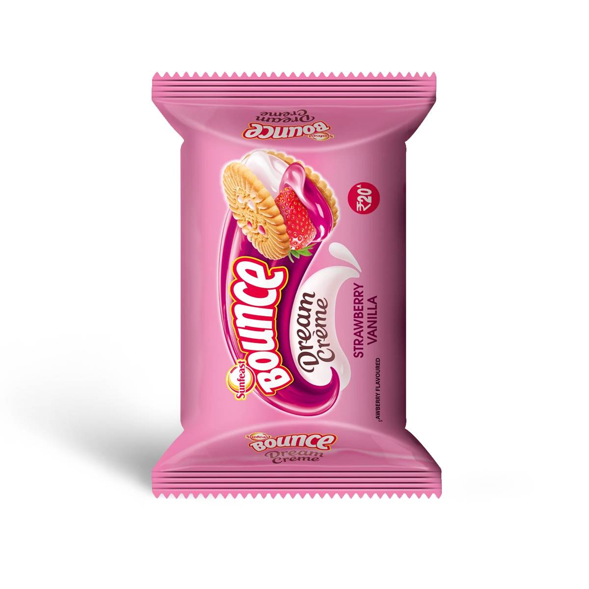 Sunfeast Bounce Cream(strawberry) biscuit 102g